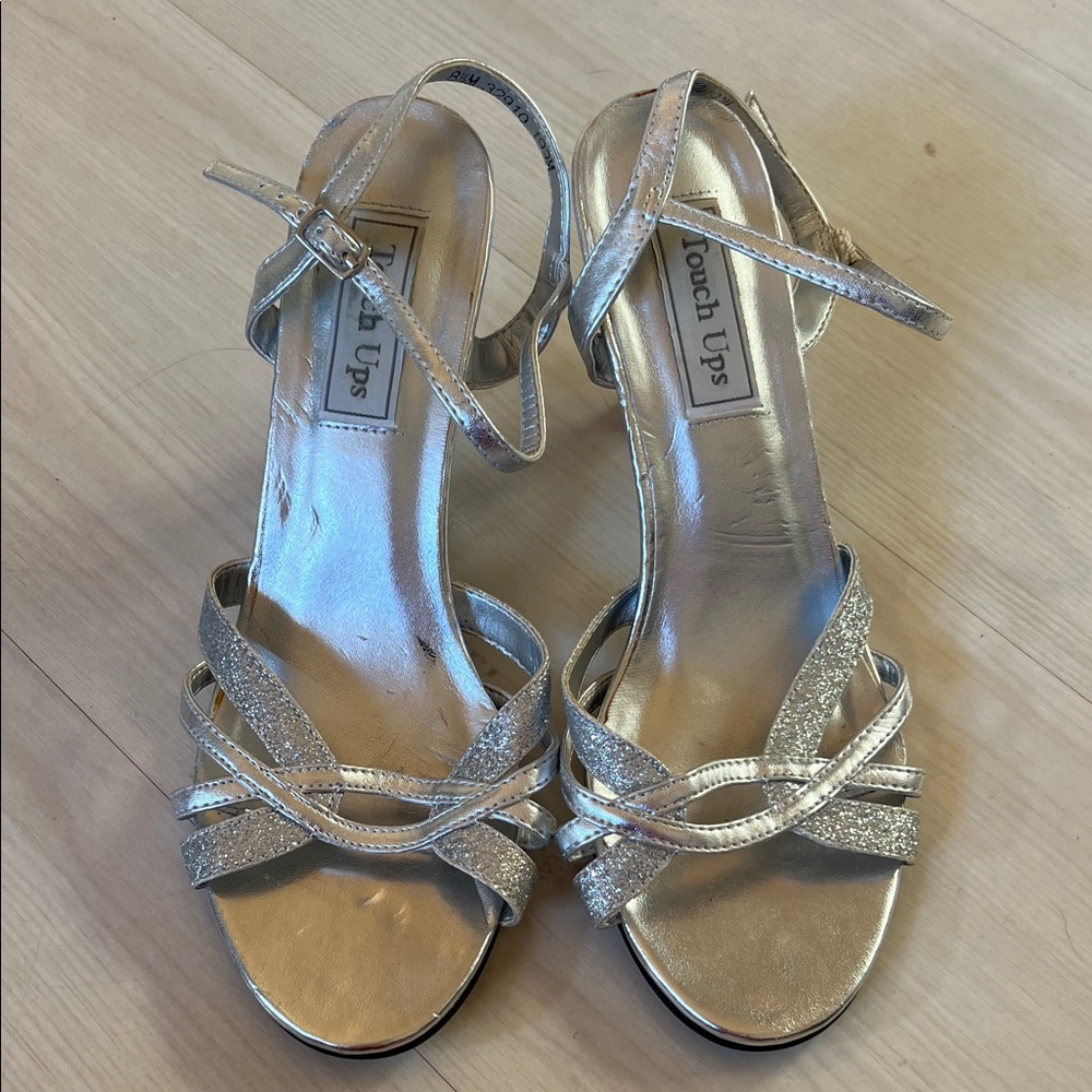 Touch Ups Glittering Silver Heels